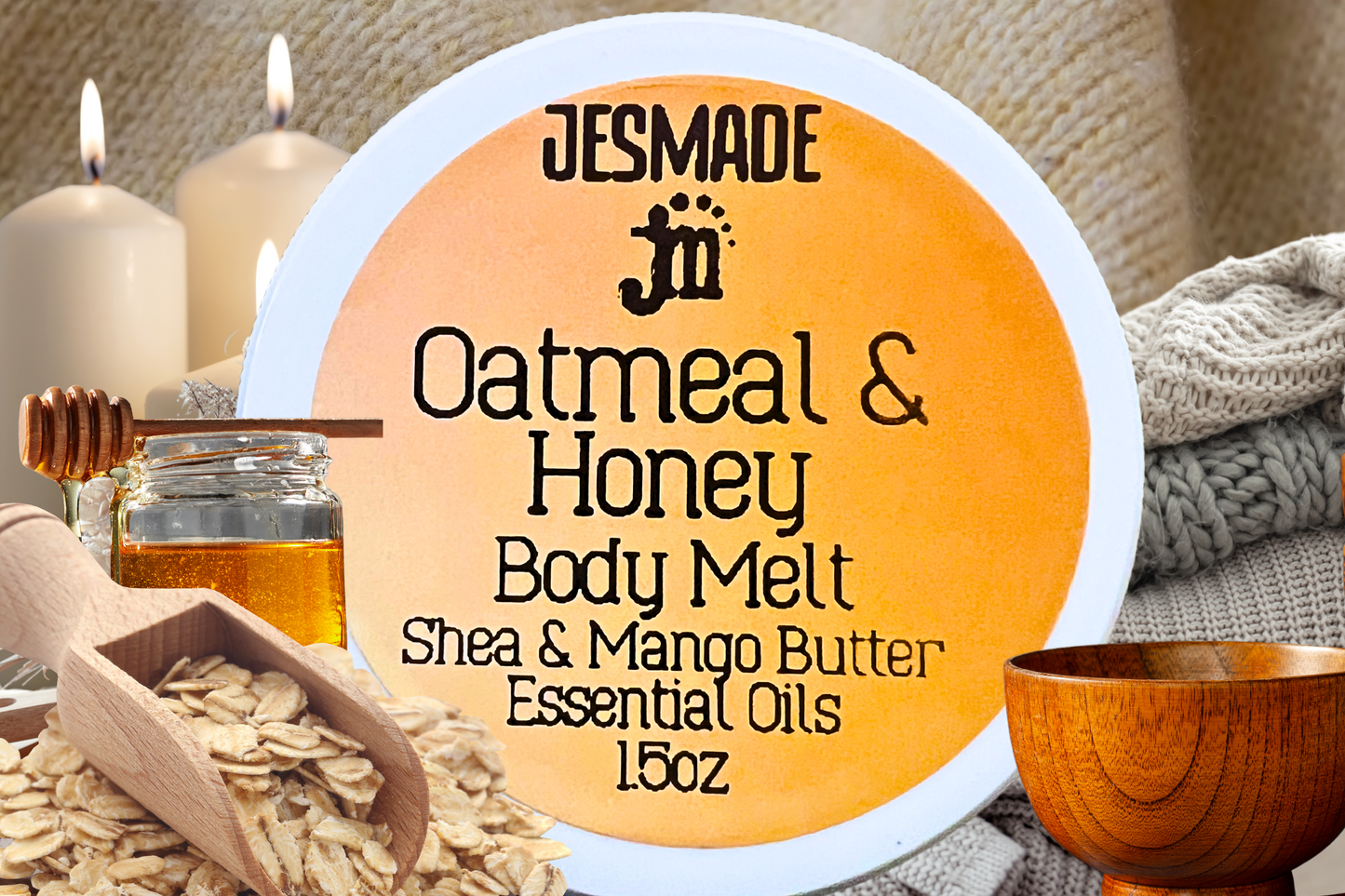Body Melt - Oatmeal & Honey (Travel Size)